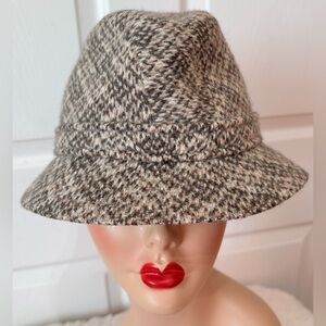 VTG 90s KANGOL Wool/Angora Tweed Bucket Hat Medium